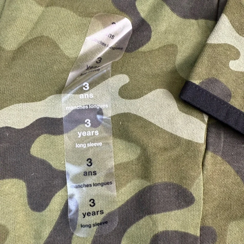 Baby‎ Gap Kids Camouflage Zip Up Hoodie Long Sleeve Toddler Size 3 Years